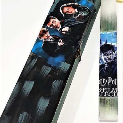 Χειροποίητη πασχαλινή λαμπάδα Harry Potter με ξύλινο κουτί