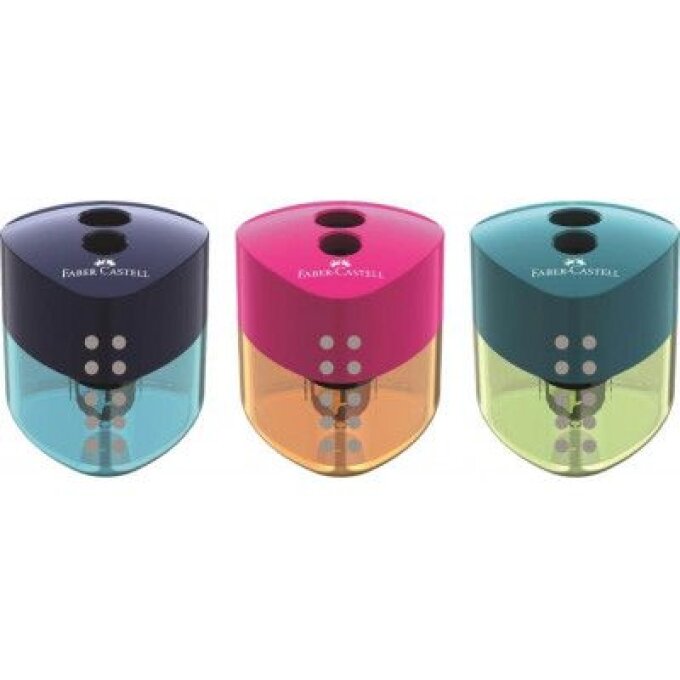 FABER CASTELL Grip Sharpner Double Hole - Trend Colours 1831