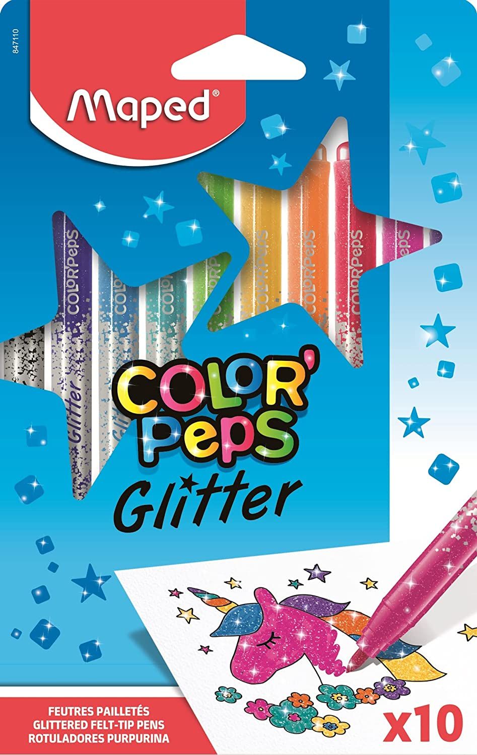 Maped Μαρκαδόροι με Glitter 10 τμχ (847110)