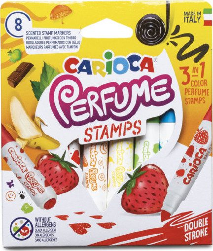 Carioca perfume stamps 8 αρωματικοί μαρκαδόροι με σφραγίδα