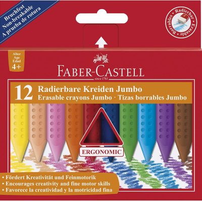 Κηρομπογιές Faber-Castell Jumbo Grip Crayons (Σετ 12 τεμαχίων)