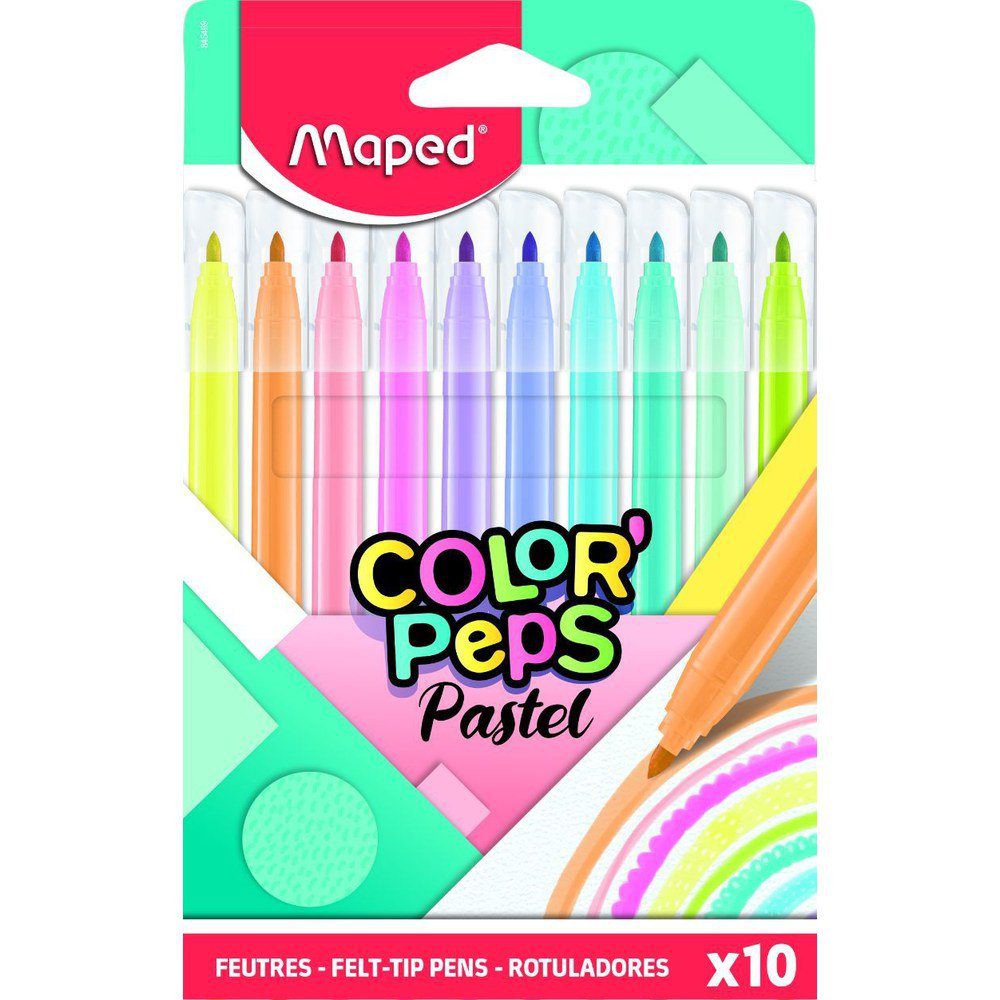 Μαρκαδόροι Maped Color'Peps Pastel (10 Τεμάχια