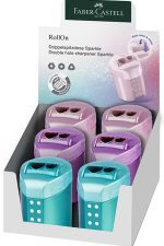 Faber Castell – Ξύστρα Βαρελάκι Διπλή Roll-On  Sparkle ΜΕΤΑΛΛΙΚΑ ΧΡΩΜΑΤΑ 183900