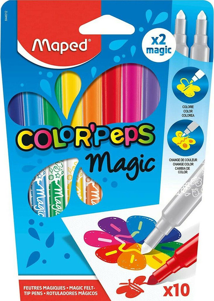 Maped Color'Peps Magic Μαρκαδόροι Ζωγραφικής Χονδροί σε 10 Χρώματα 844612