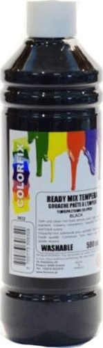 Colorfix Τέμπερα Ζωγραφικής Μαύρο σε Μπουκάλι 500ml