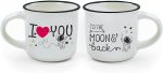 LEGAMI Σετ 2 κούπες καφέ, πολύχρωμες, To The Moon&Back MM0010