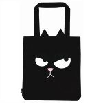 Μoses Τσάντα Υφασμάτινη   Shopper Ed, the Cat Black
