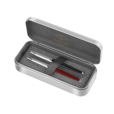 Parker Jotter Original Set Στυλό & Μεταλλική Κασετίνα Μπλε Μελάνι Μαύρο & Κόκκινο 1171.6725.01