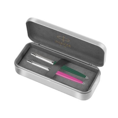 Parker Jotter Original Green and Pink Ballpen plus tin box