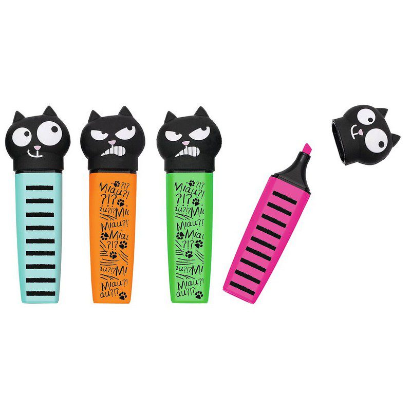 Σετ 4 Μαρκαδόροι Υπογράμμισης – Ed the Cat  Μ27533