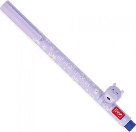 Legami Milano Hippo Στυλό Gel Μωβ με Μπλε Μελάνι