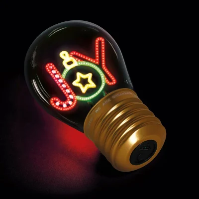 Decorative Lightbulb-Shaped Table Lamp - Joy - Bulb Fiction
