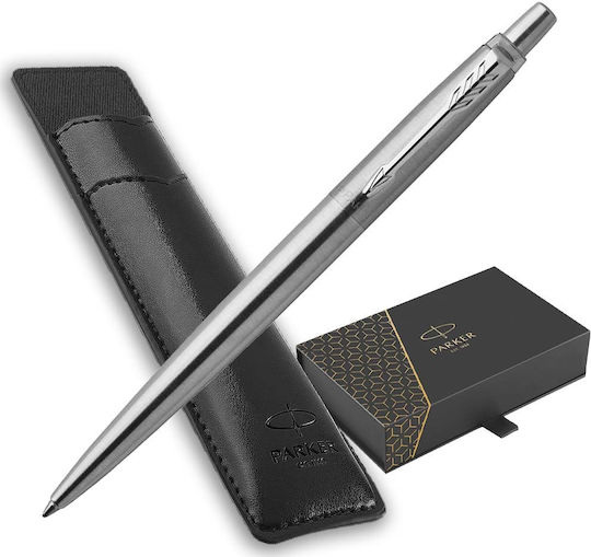 Parker Jotter Core Stainless Steel Ct Στυλό Ballpoint Ασημί με Μπλε Μελάνι