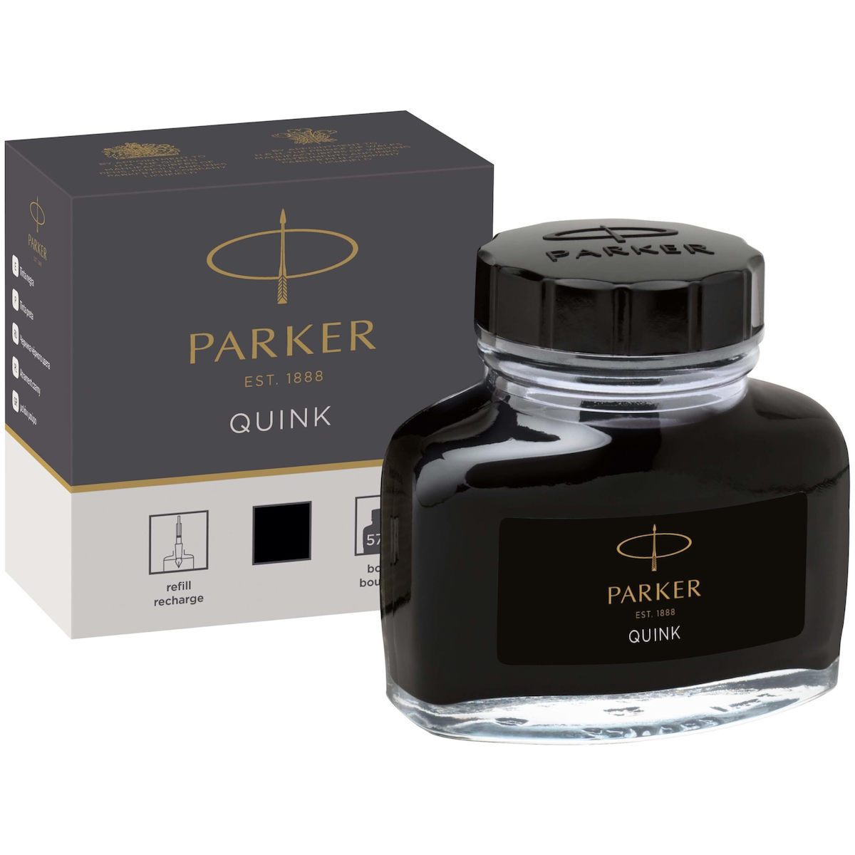 Parker Ανταλλακτικό Μελάνι για Στυλό Μαύρο 75ml - Image 1