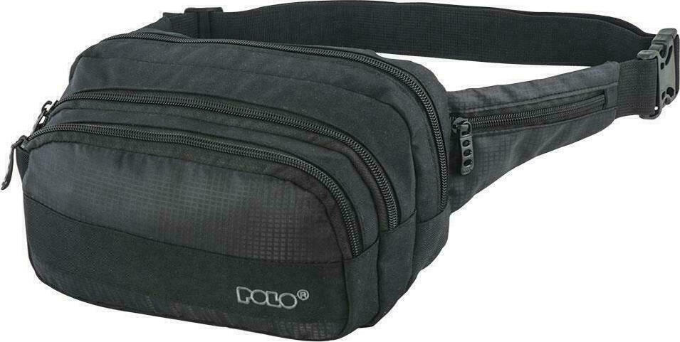 Polo Double Square Τσαντάκι Μέσης Μαύρο
