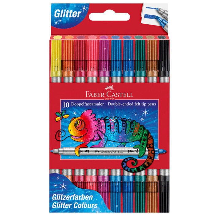 Faber-Castell Μαρκαδόροι Ζωγραφικής με Glitter Σετ 10 χρώματα