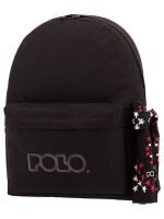 Polo Original Scarf Σχολική Τσάντα Πλάτης Γυμνασίου - Λυκείου Μαύρη με Θήκη για Παγούρι 20lt 2023 - Image 4