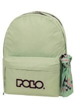 Polo Original Double Scarf Σχολική Τσάντα Πλάτης Γυμνασίου - Λυκείου Mint/Purple με Θήκη για Παγούρι 27lt 2025