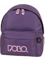 Polo Mini Σχολική Τσάντα Πλάτης Νηπιαγωγείου Λιλά με Θήκη για Παγούρι 7.5lt