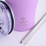Estia Coffee Mug Save The Aegean Ανακυκλώσιμο Ποτήρι Θερμός Ανοξείδωτο BPA Free 350ml Lavender Purple με Καλαμάκι - Image 3