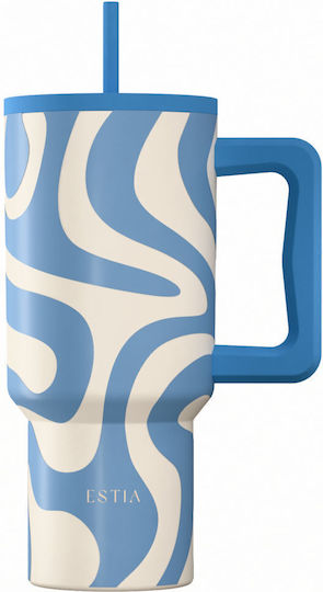xlarge_20260608113017_estia_save_aegean_anakyklosimo_handled_tumbler_thermos_anoxeidoto_bpa_free_900ml_ocean_waves_me_kalamaki_kai_lavi_01_41571 Estia Save Aegean Ανακυκλώσιμο Handled Tumbler Θερμός Ανοξείδωτο BPA Free 900ml OCEAN WAVES με Καλαμάκι και Λαβή - Image 1