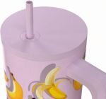 Estia Save Aegean Ανακυκλώσιμο Handled Tumbler Θερμός Ανοξείδωτο BPA Free 900ml BANANA MOOD με Καλαμάκι και Λαβή - Image 3