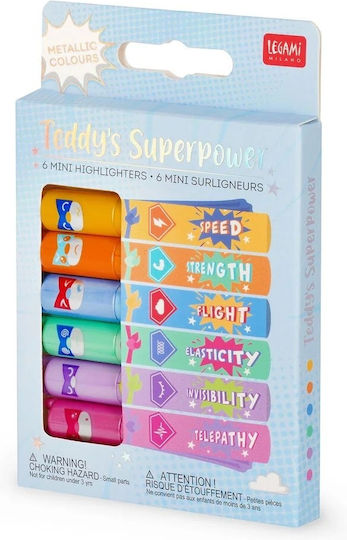 Legami Milano Teddy’s Μαρκαδόροι Υπογράμμισης Σετ 6 χρώματα