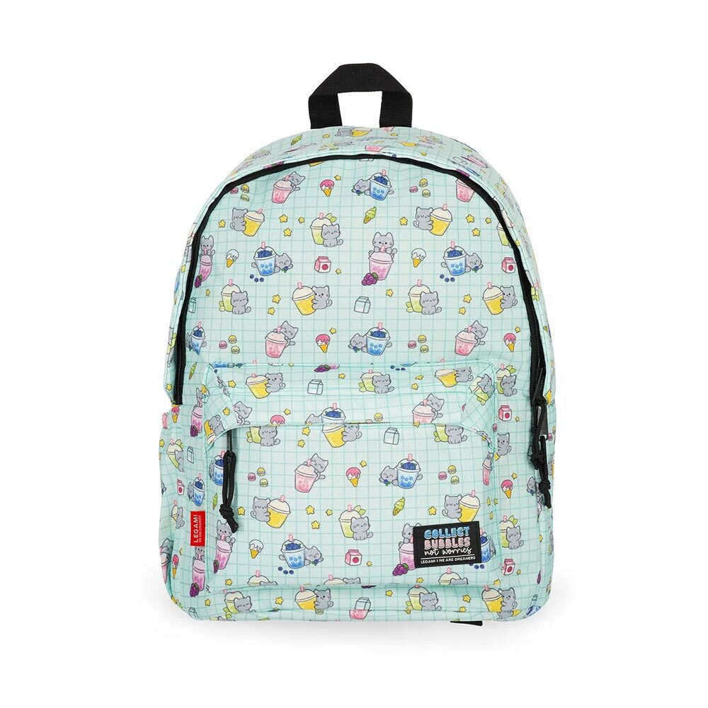 Legami Milano Kitty-Bubble Tea Παιδική Τσάντα Πλάτης Τιρκουάζ 35x20x45εκ. BPK0024