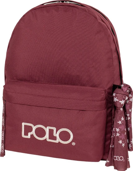 Polo Original Double Scarf Σχολική Τσάντα Πλάτης Γυμνασίου - Λυκείου Μπορντό 901235-3324